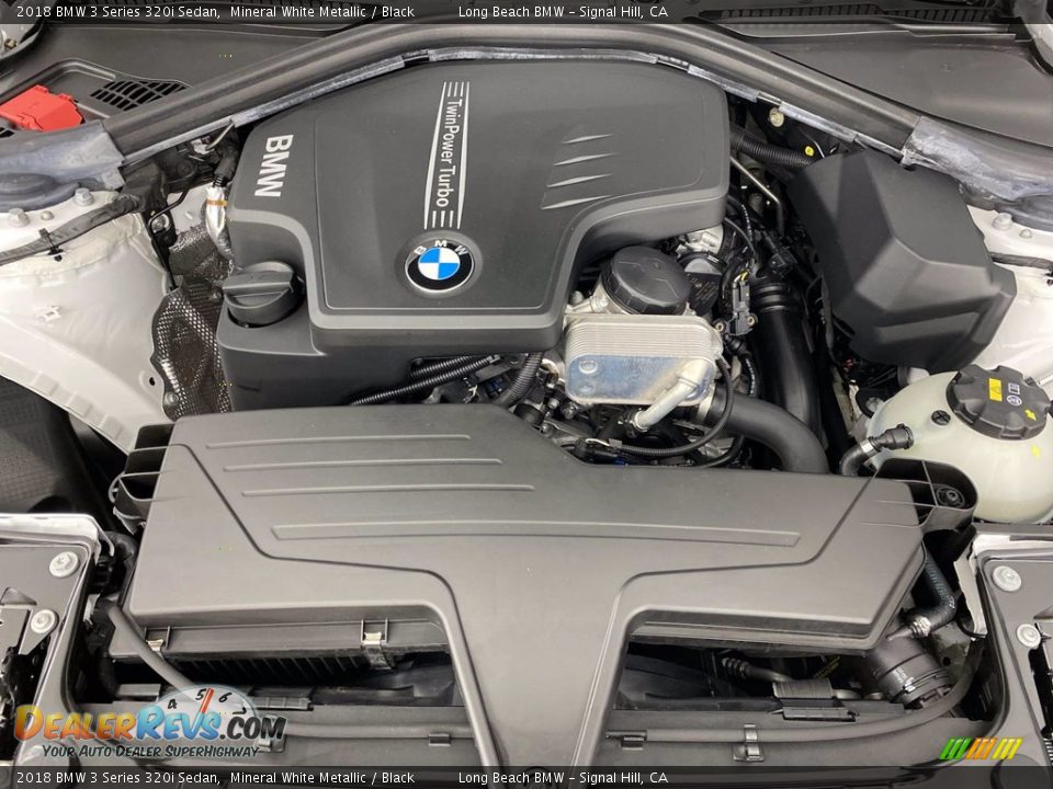 2018 BMW 3 Series 320i Sedan Mineral White Metallic / Black Photo #12