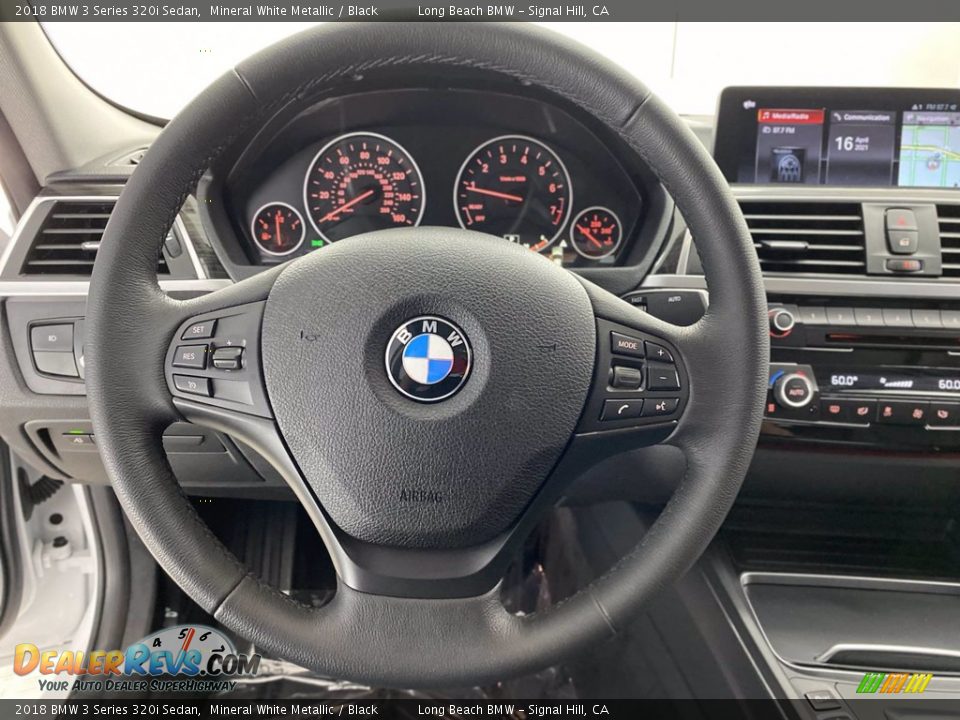 2018 BMW 3 Series 320i Sedan Mineral White Metallic / Black Photo #18