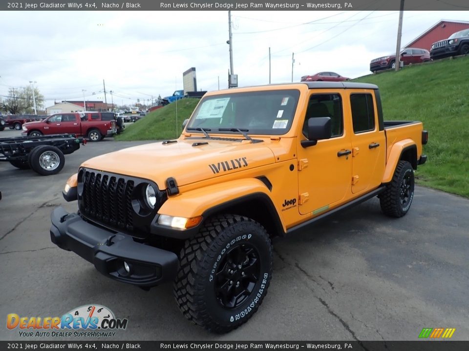 Front 3/4 View of 2021 Jeep Gladiator Willys 4x4 Photo #1