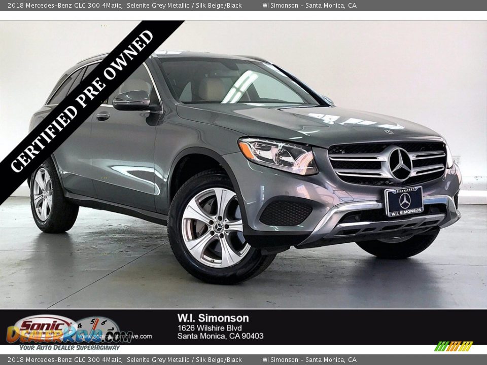 2018 Mercedes-Benz GLC 300 4Matic Selenite Grey Metallic / Silk Beige/Black Photo #1