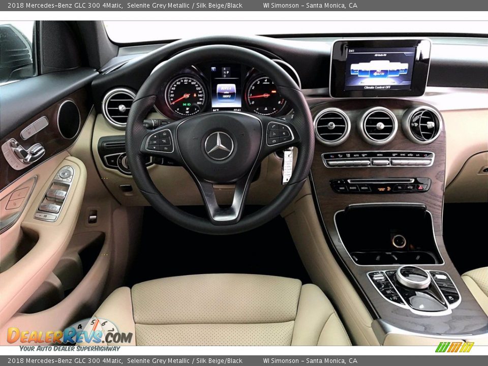 2018 Mercedes-Benz GLC 300 4Matic Selenite Grey Metallic / Silk Beige/Black Photo #4