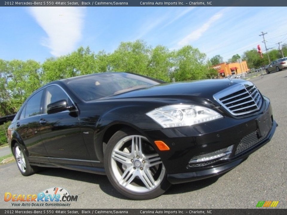 2012 Mercedes-Benz S 550 4Matic Sedan Black / Cashmere/Savanna Photo #1