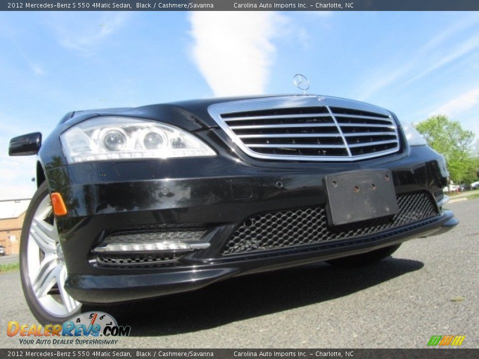 2012 Mercedes-Benz S 550 4Matic Sedan Black / Cashmere/Savanna Photo #2