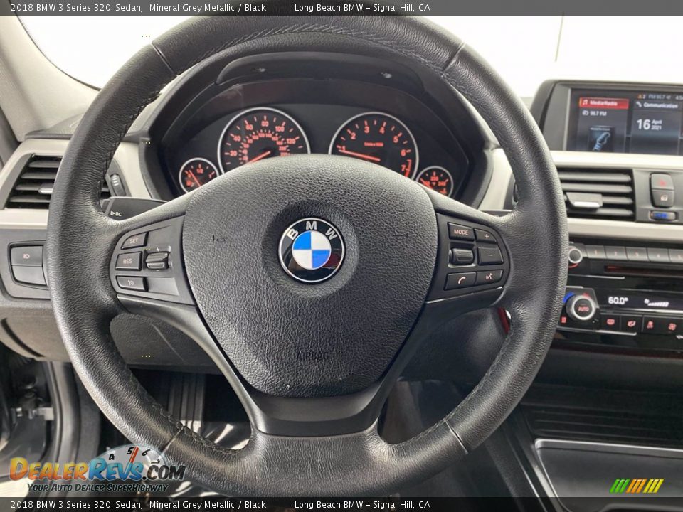 2018 BMW 3 Series 320i Sedan Mineral Grey Metallic / Black Photo #18