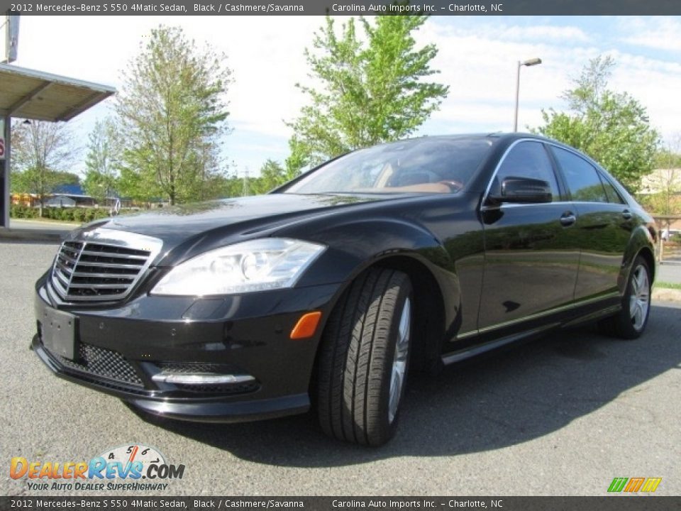 2012 Mercedes-Benz S 550 4Matic Sedan Black / Cashmere/Savanna Photo #6