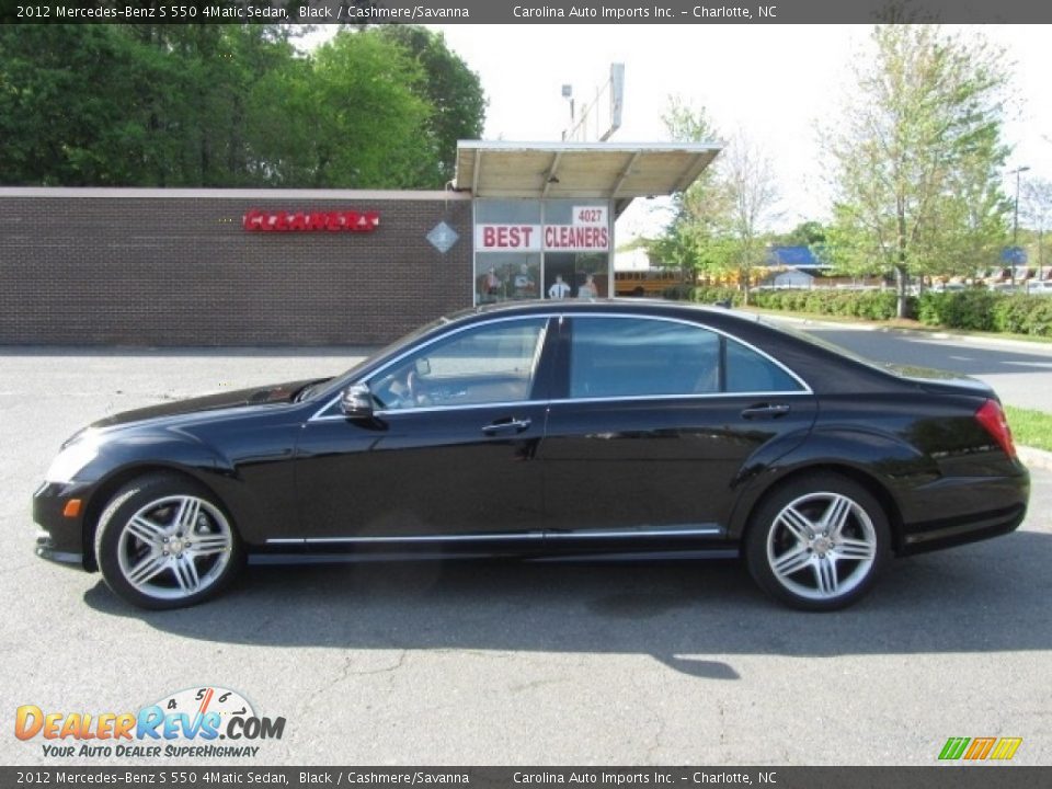 2012 Mercedes-Benz S 550 4Matic Sedan Black / Cashmere/Savanna Photo #7