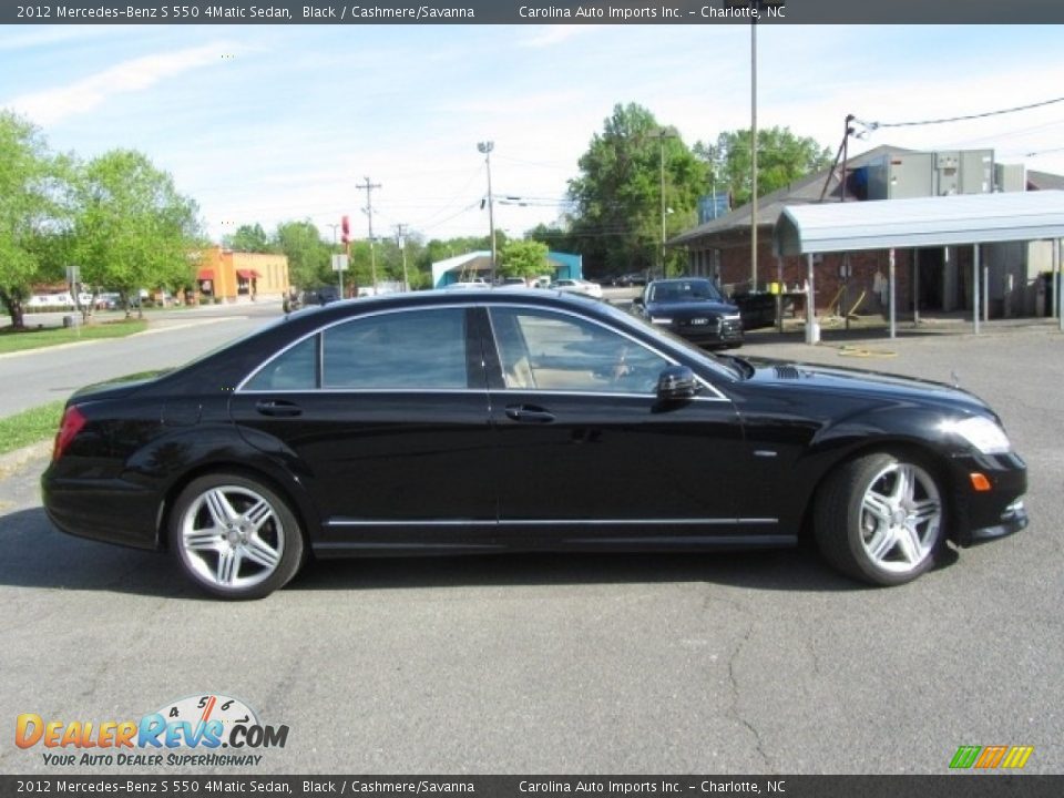 2012 Mercedes-Benz S 550 4Matic Sedan Black / Cashmere/Savanna Photo #11