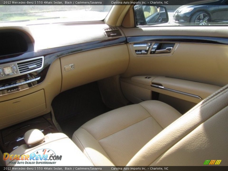 2012 Mercedes-Benz S 550 4Matic Sedan Black / Cashmere/Savanna Photo #14