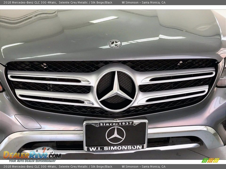 2018 Mercedes-Benz GLC 300 4Matic Selenite Grey Metallic / Silk Beige/Black Photo #30