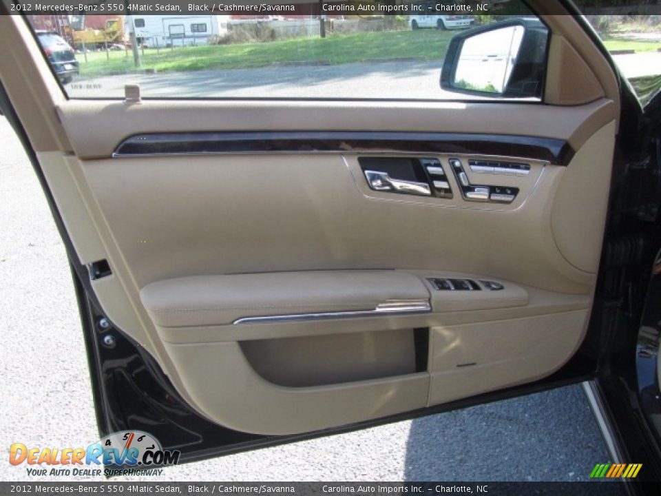 2012 Mercedes-Benz S 550 4Matic Sedan Black / Cashmere/Savanna Photo #18