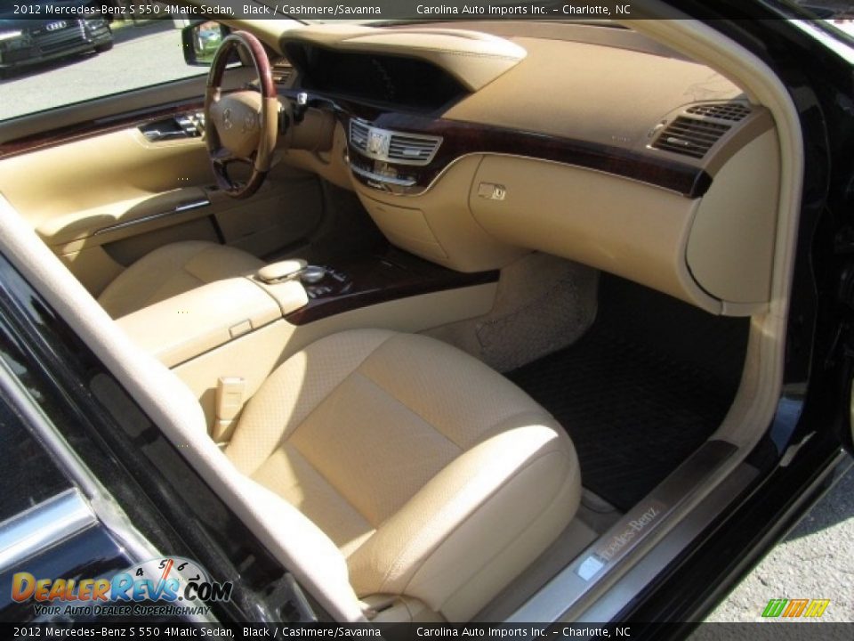 2012 Mercedes-Benz S 550 4Matic Sedan Black / Cashmere/Savanna Photo #21