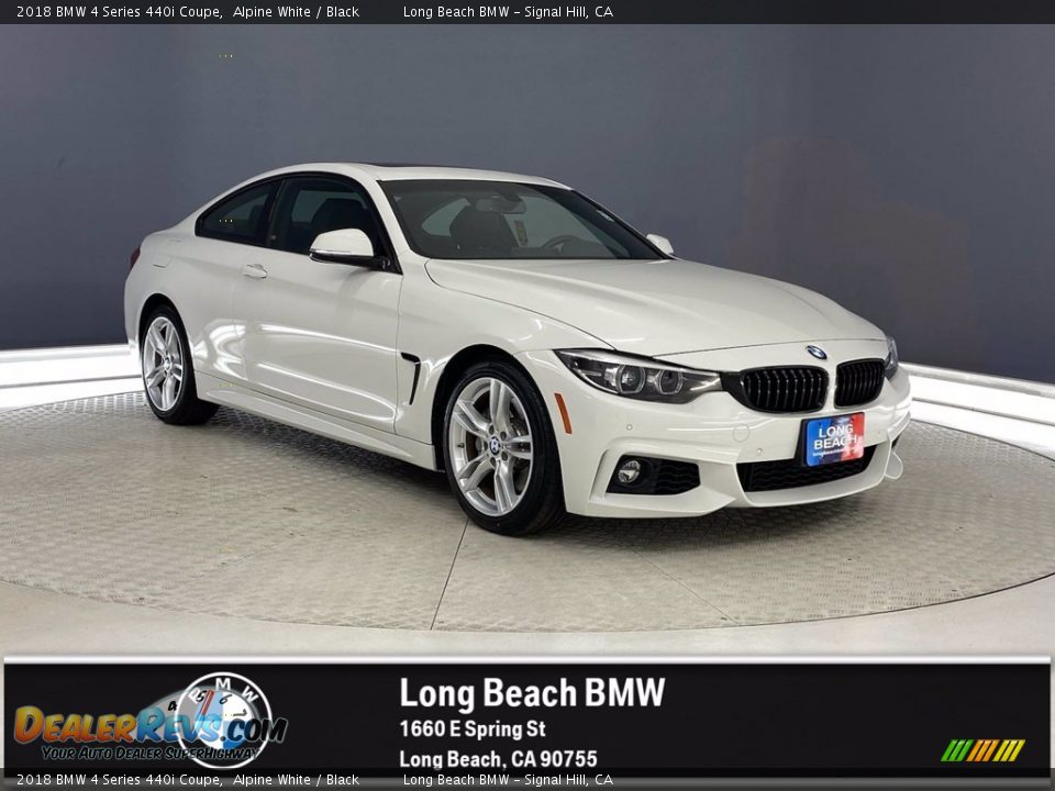 2018 BMW 4 Series 440i Coupe Alpine White / Black Photo #1