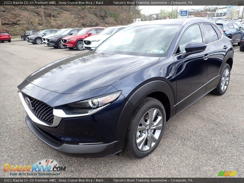 2021 Mazda CX-30 Premium AWD Deep Crystal Blue Mica / Black Photo #5