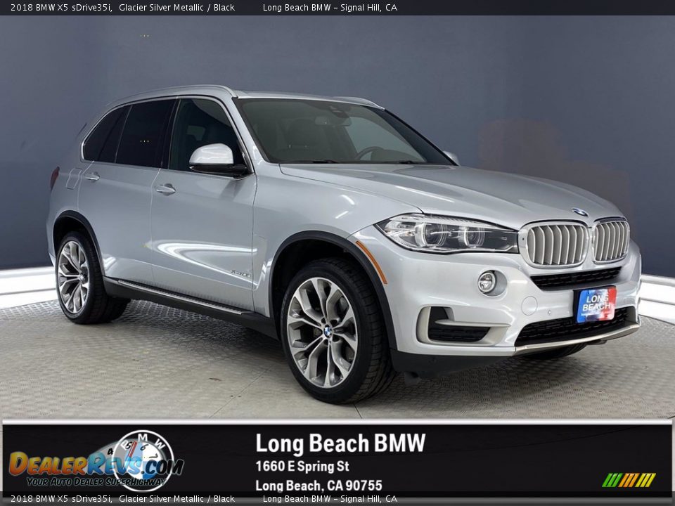 2018 BMW X5 sDrive35i Glacier Silver Metallic / Black Photo #1