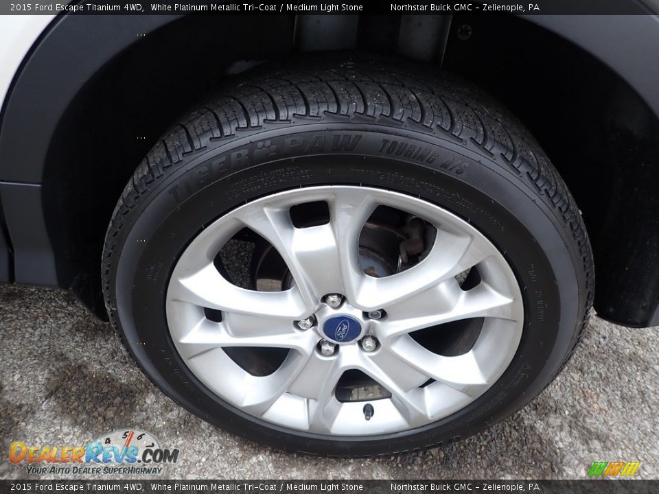 2015 Ford Escape Titanium 4WD White Platinum Metallic Tri-Coat / Medium Light Stone Photo #15