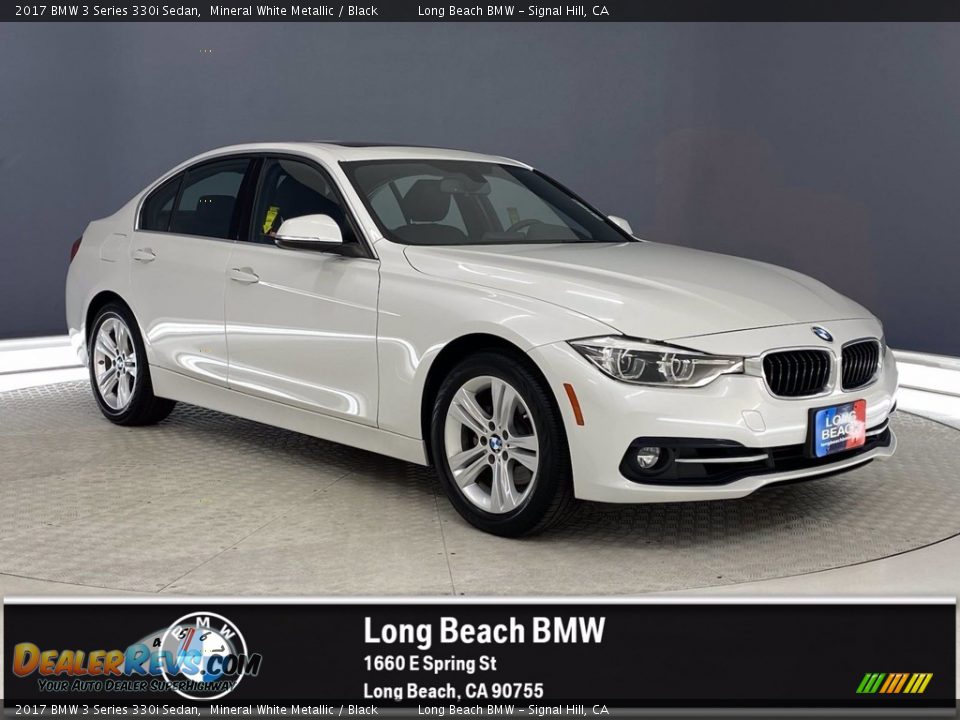 2017 BMW 3 Series 330i Sedan Mineral White Metallic / Black Photo #1