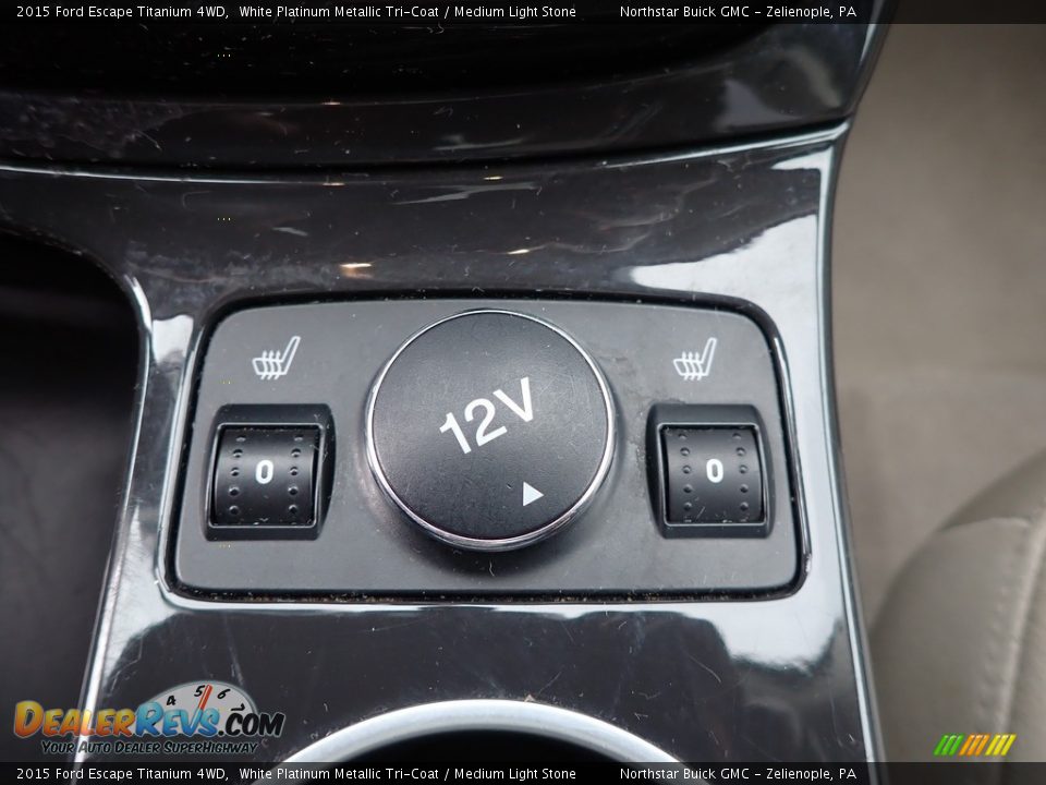 2015 Ford Escape Titanium 4WD White Platinum Metallic Tri-Coat / Medium Light Stone Photo #26