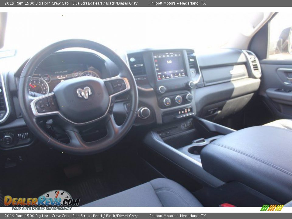 2019 Ram 1500 Big Horn Crew Cab Blue Streak Pearl / Black/Diesel Gray Photo #8