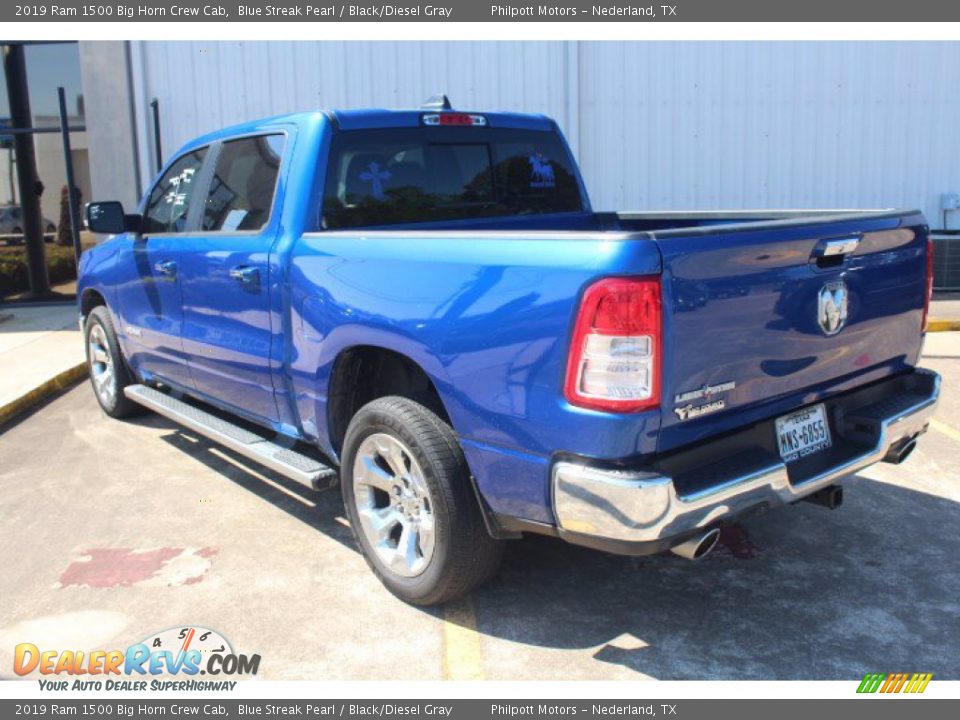 2019 Ram 1500 Big Horn Crew Cab Blue Streak Pearl / Black/Diesel Gray Photo #15