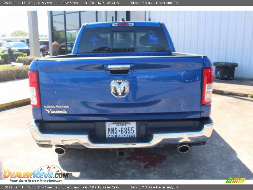 2019 Ram 1500 Big Horn Crew Cab Blue Streak Pearl / Black/Diesel Gray Photo #16