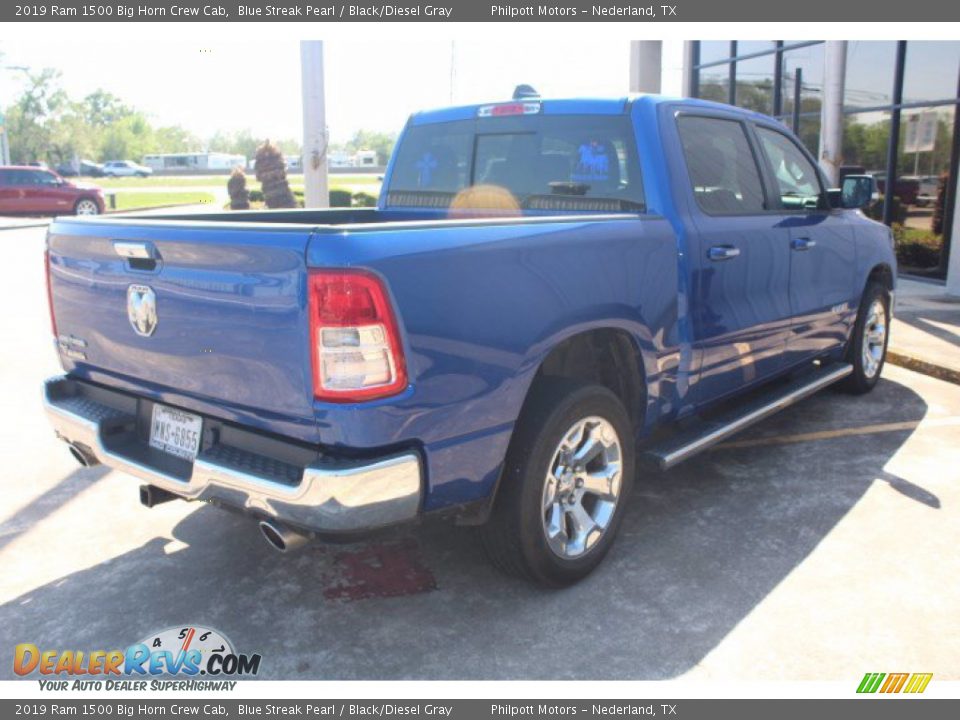 2019 Ram 1500 Big Horn Crew Cab Blue Streak Pearl / Black/Diesel Gray Photo #17