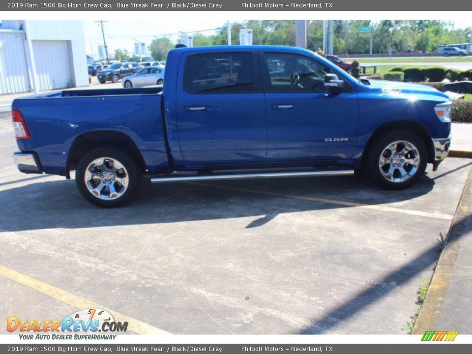 2019 Ram 1500 Big Horn Crew Cab Blue Streak Pearl / Black/Diesel Gray Photo #18
