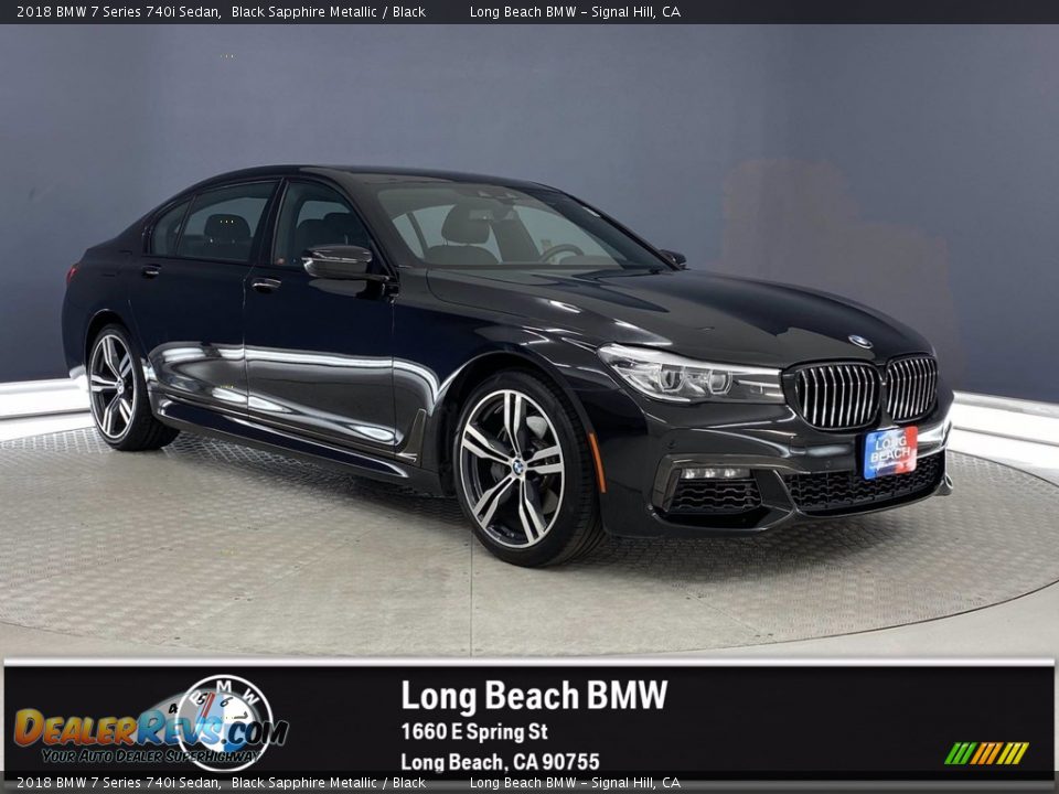 2018 BMW 7 Series 740i Sedan Black Sapphire Metallic / Black Photo #1