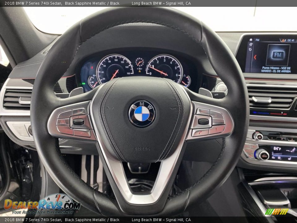 2018 BMW 7 Series 740i Sedan Black Sapphire Metallic / Black Photo #18