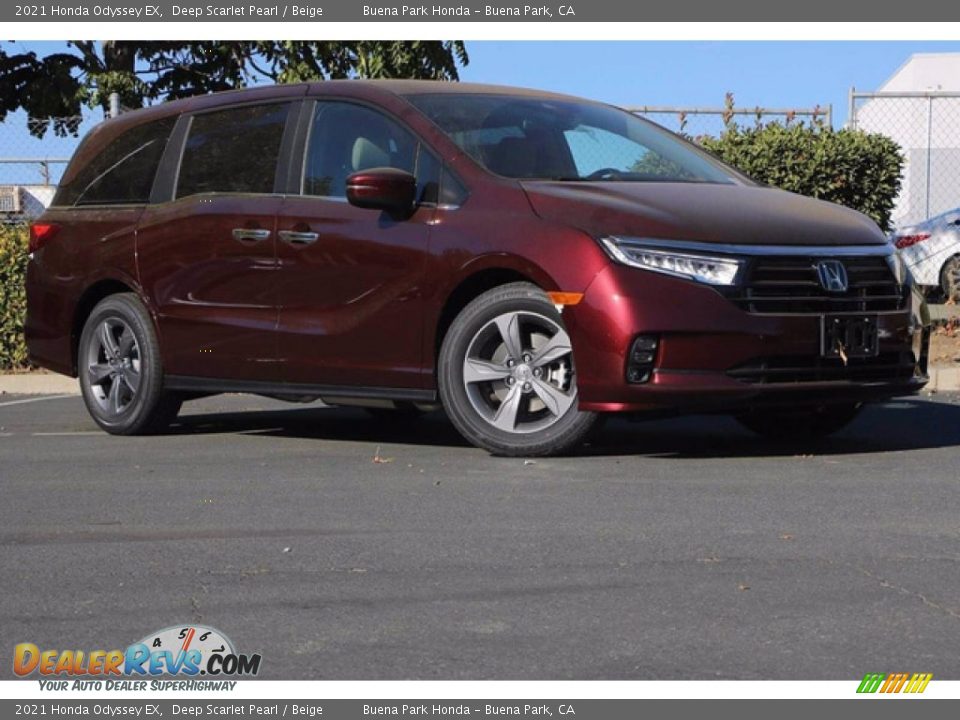 2021 Honda Odyssey EX Deep Scarlet Pearl / Beige Photo #2