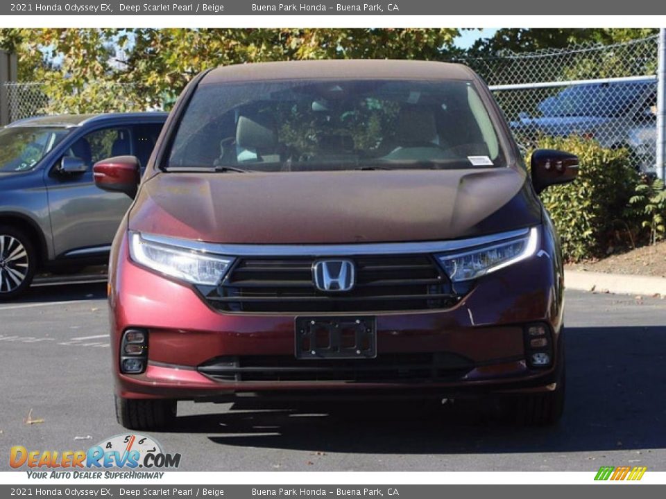 2021 Honda Odyssey EX Deep Scarlet Pearl / Beige Photo #3