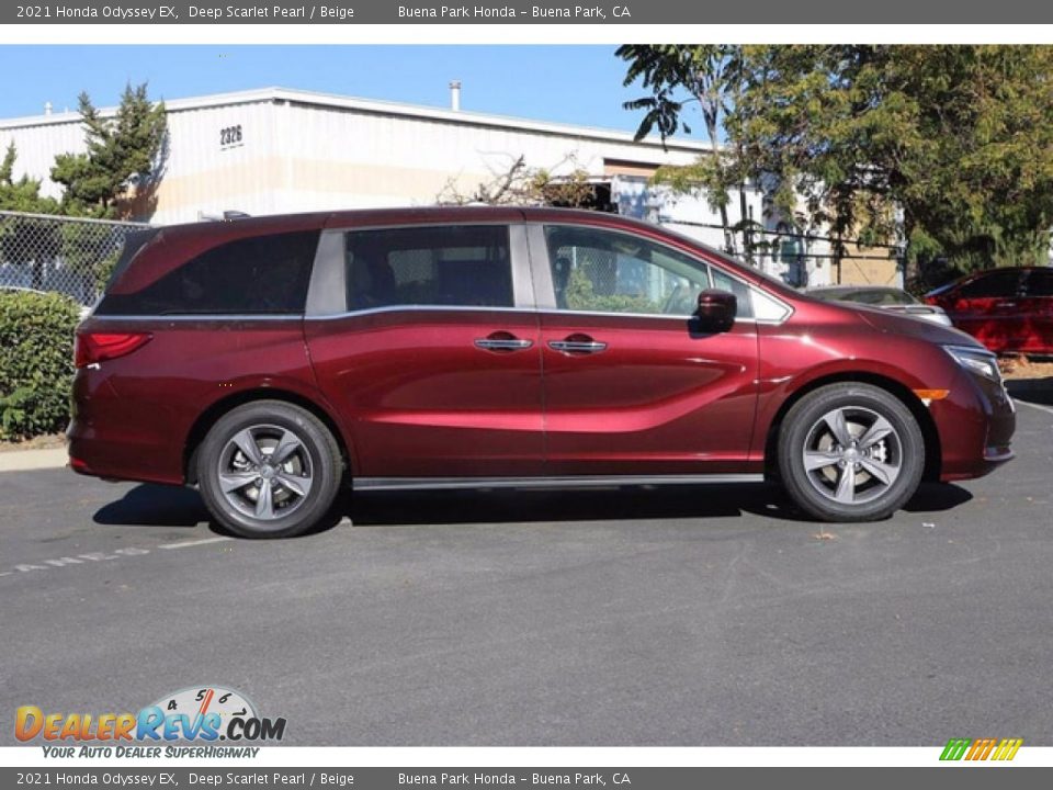 2021 Honda Odyssey EX Deep Scarlet Pearl / Beige Photo #4