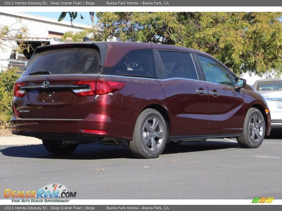 2021 Honda Odyssey EX Deep Scarlet Pearl / Beige Photo #5