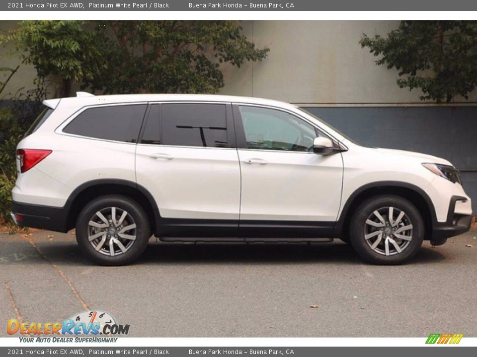 2021 Honda Pilot EX AWD Platinum White Pearl / Black Photo #5