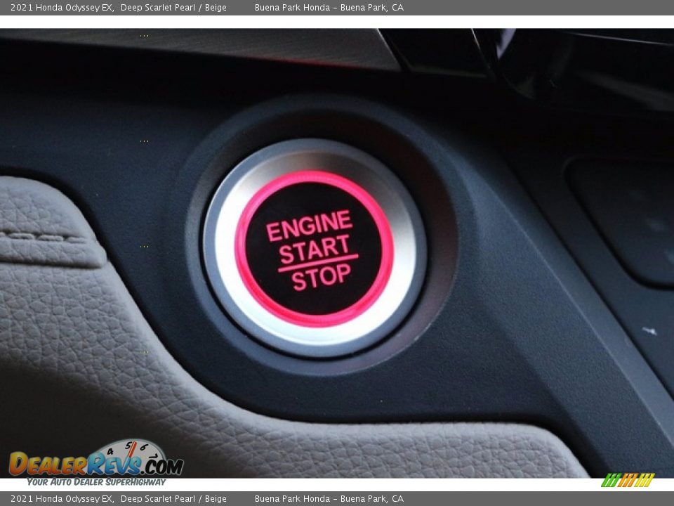 2021 Honda Odyssey EX Deep Scarlet Pearl / Beige Photo #14