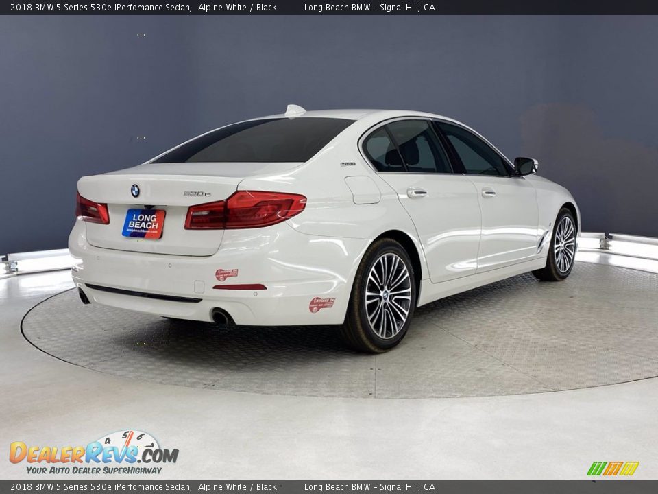 2018 BMW 5 Series 530e iPerfomance Sedan Alpine White / Black Photo #5