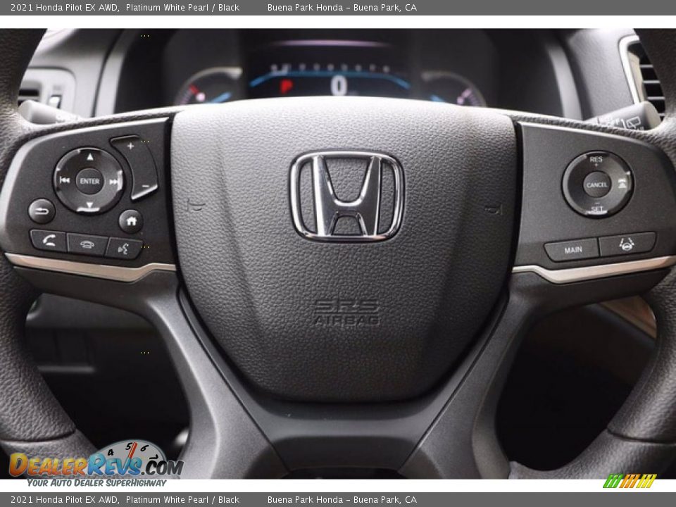 2021 Honda Pilot EX AWD Platinum White Pearl / Black Photo #16