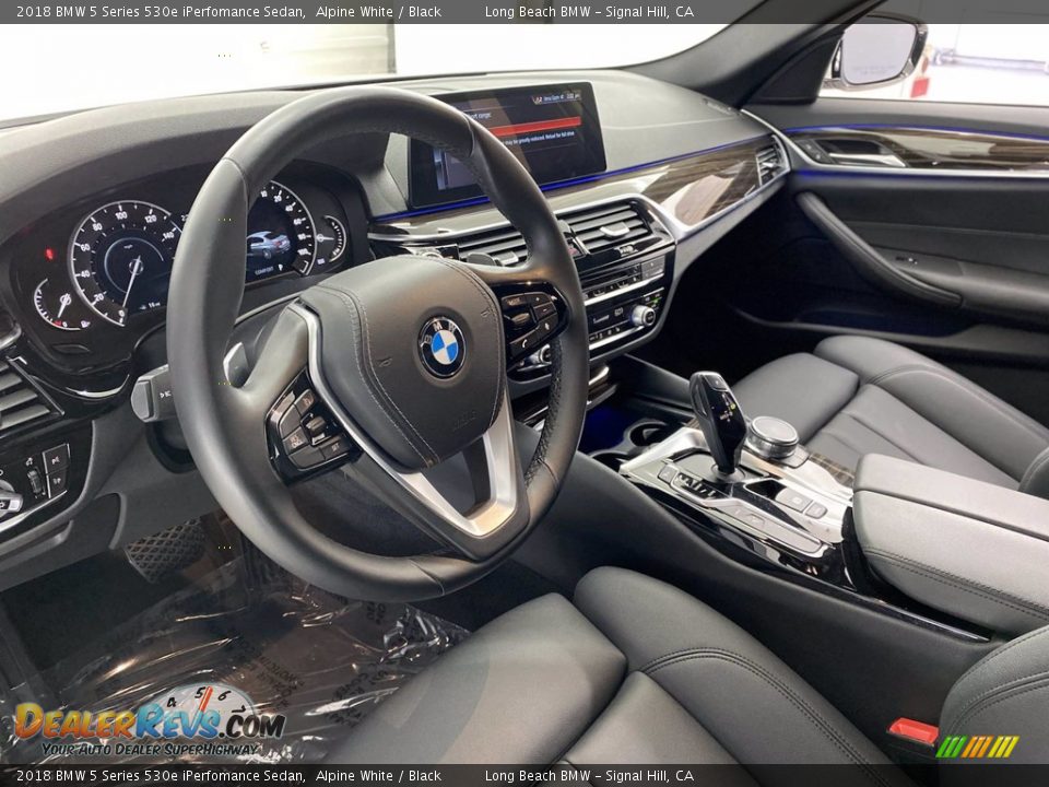 2018 BMW 5 Series 530e iPerfomance Sedan Alpine White / Black Photo #16