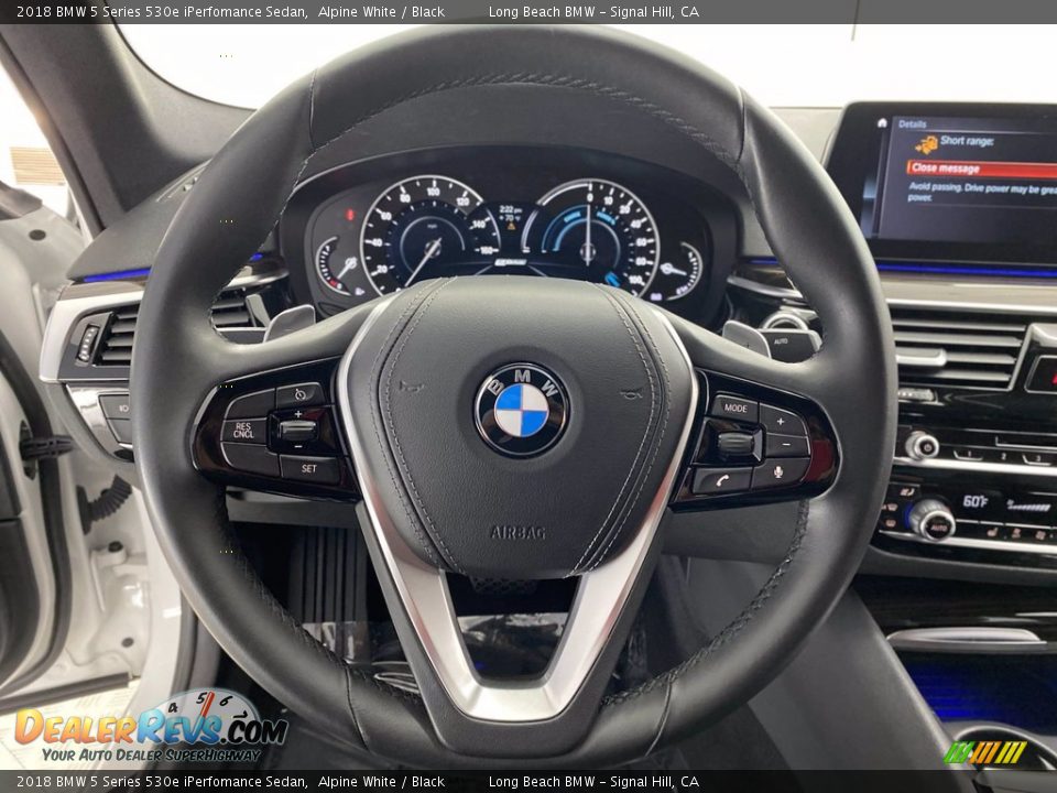 2018 BMW 5 Series 530e iPerfomance Sedan Alpine White / Black Photo #18