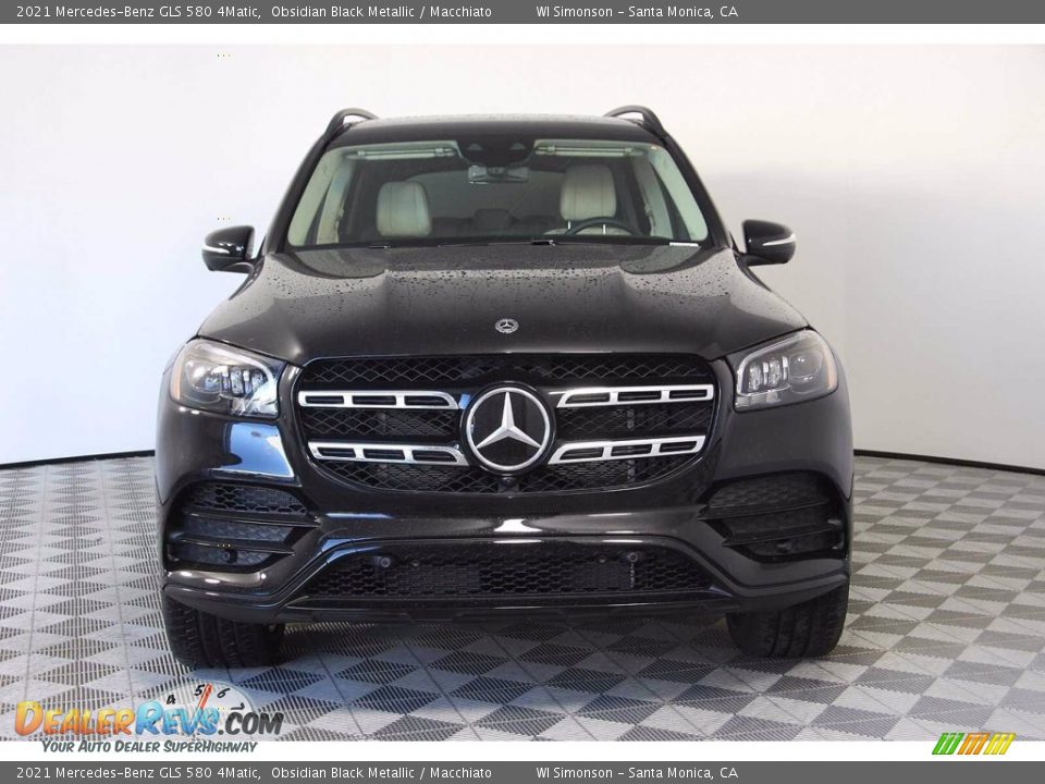 2021 Mercedes-Benz GLS 580 4Matic Obsidian Black Metallic / Macchiato Photo #2