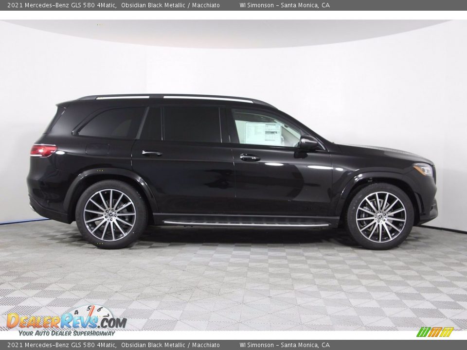 2021 Mercedes-Benz GLS 580 4Matic Obsidian Black Metallic / Macchiato Photo #3