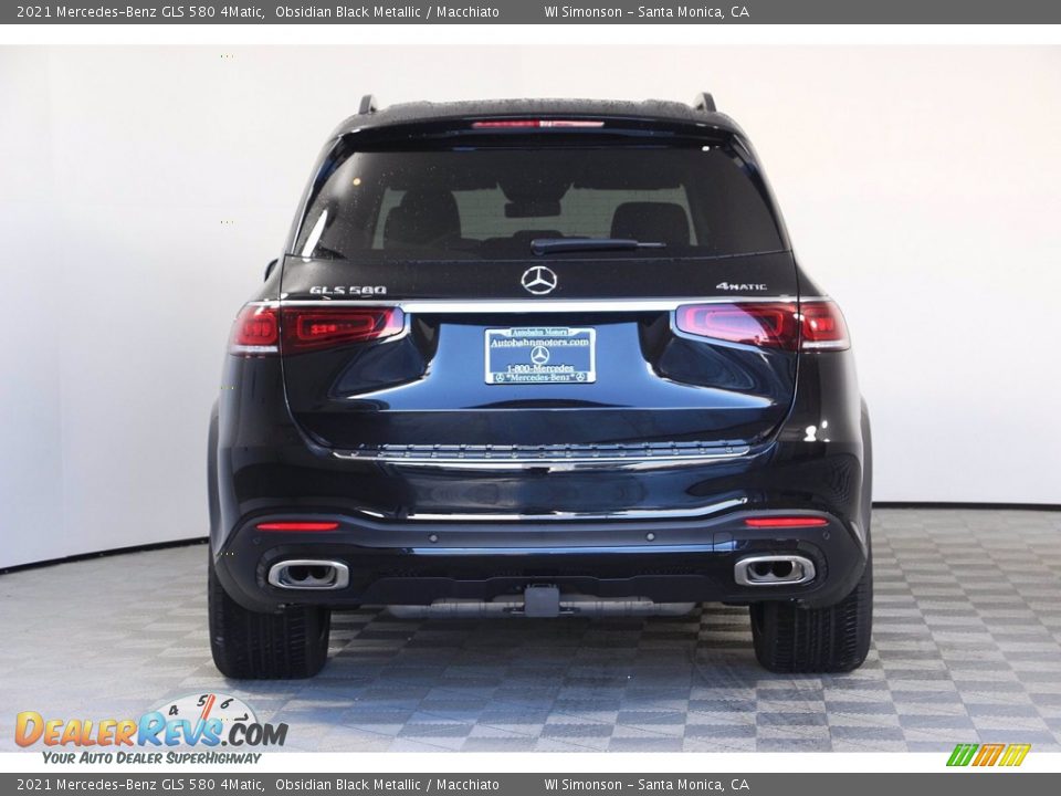 2021 Mercedes-Benz GLS 580 4Matic Obsidian Black Metallic / Macchiato Photo #5