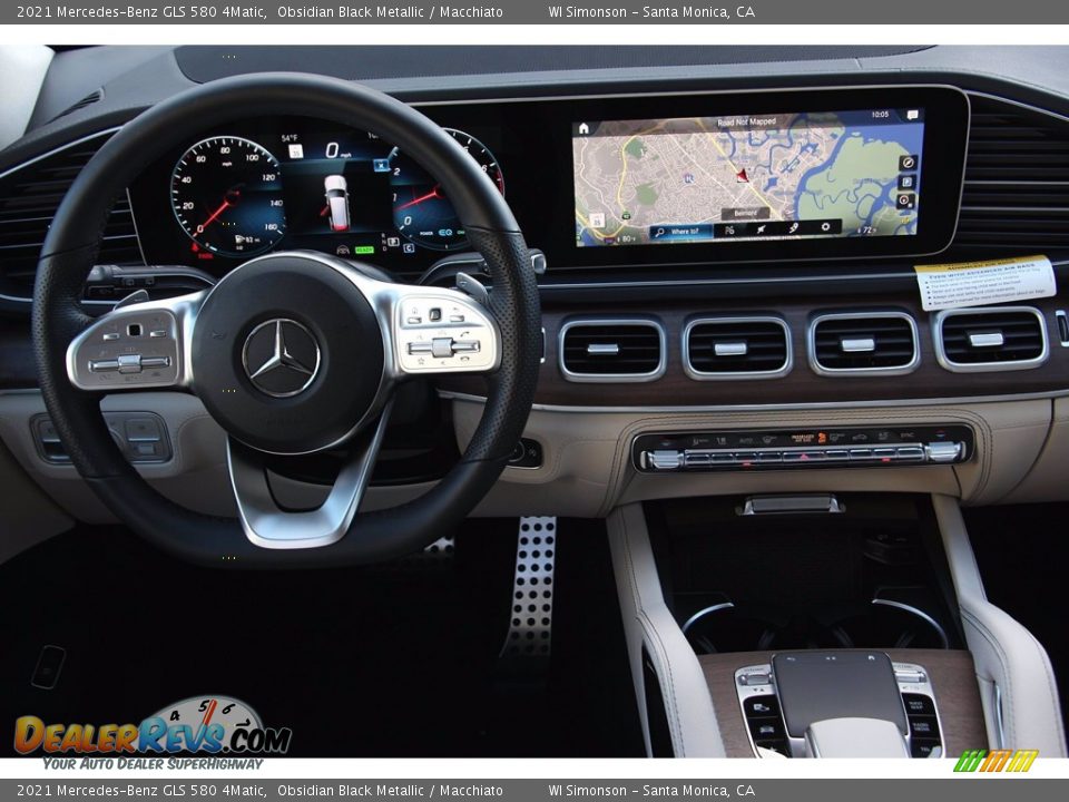 2021 Mercedes-Benz GLS 580 4Matic Obsidian Black Metallic / Macchiato Photo #11