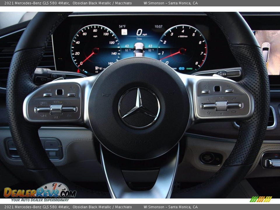 2021 Mercedes-Benz GLS 580 4Matic Obsidian Black Metallic / Macchiato Photo #20