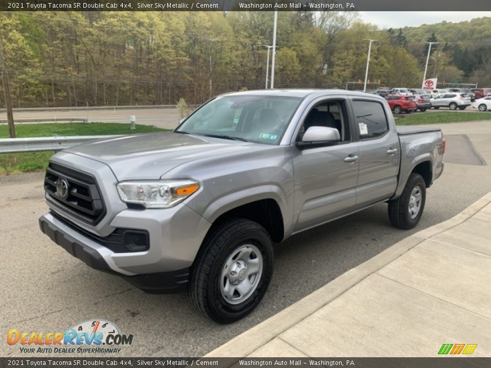 2021 Toyota Tacoma SR Double Cab 4x4 Silver Sky Metallic / Cement Photo #13