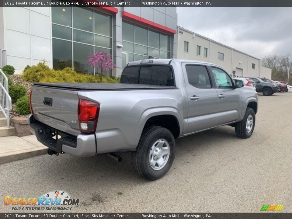 2021 Toyota Tacoma SR Double Cab 4x4 Silver Sky Metallic / Cement Photo #15