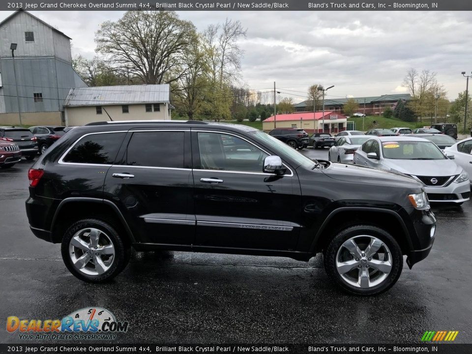 2013 Jeep Grand Cherokee Overland Summit 4x4 Brilliant Black Crystal Pearl / New Saddle/Black Photo #5