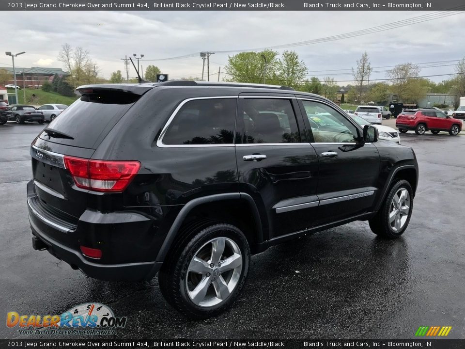 2013 Jeep Grand Cherokee Overland Summit 4x4 Brilliant Black Crystal Pearl / New Saddle/Black Photo #6