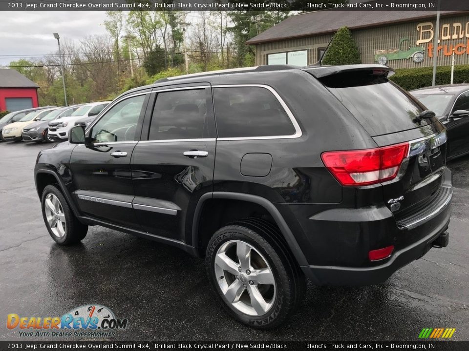 2013 Jeep Grand Cherokee Overland Summit 4x4 Brilliant Black Crystal Pearl / New Saddle/Black Photo #13