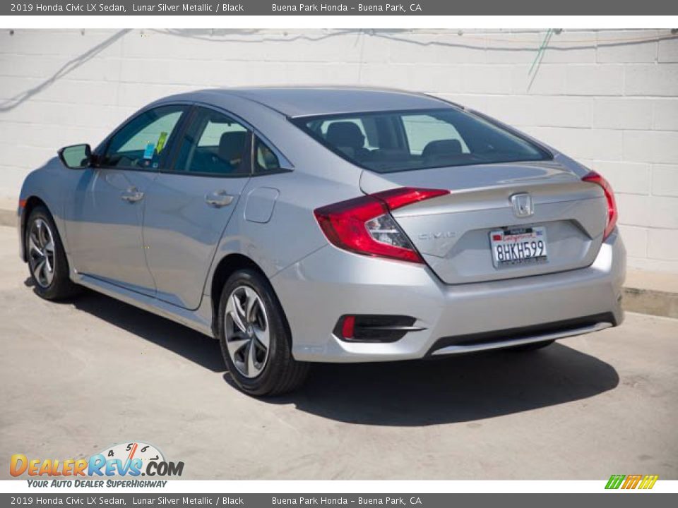 2019 Honda Civic LX Sedan Lunar Silver Metallic / Black Photo #2