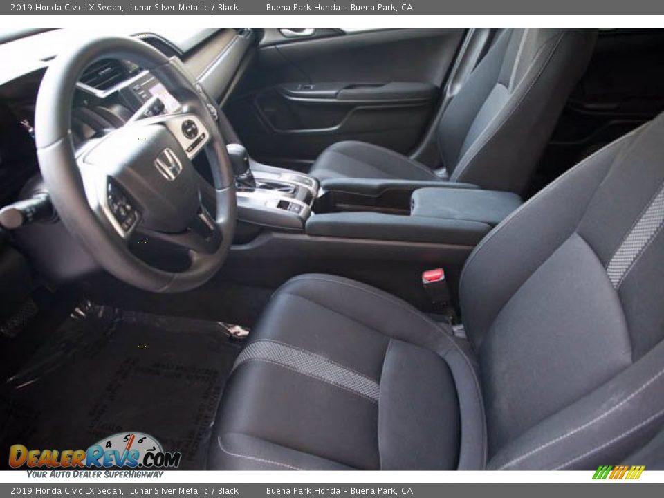 2019 Honda Civic LX Sedan Lunar Silver Metallic / Black Photo #3